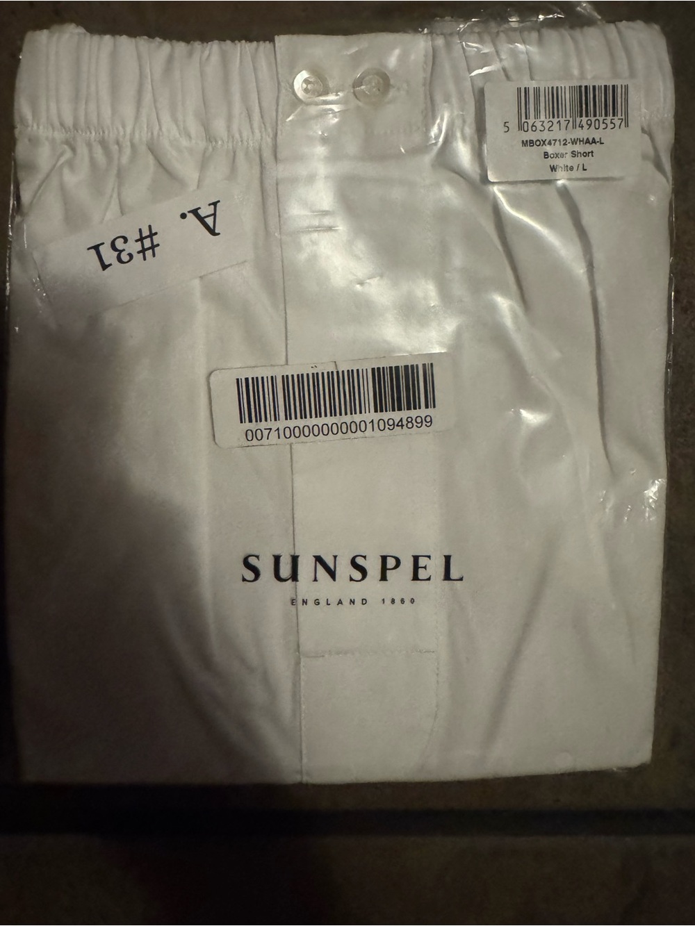 Sunspel Sea Island Cotton Boxer Short Size Large